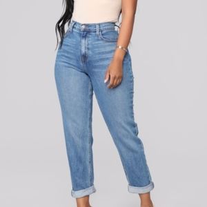 High Waist Denim 'Mom' Jeans